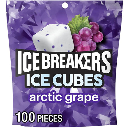 ICE BREAKERS Ice Cubes Chewing-gum sans sucre, Raisin Arctique, 100 morceaux