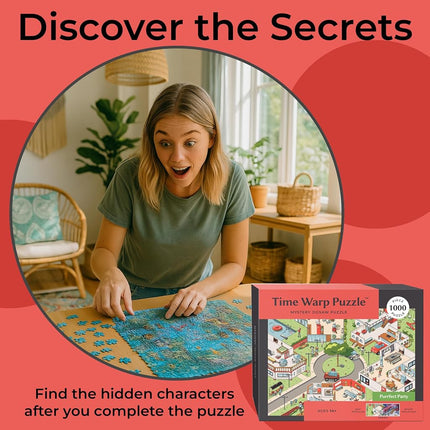 da Vinci's Room Time Warp Puzzle Mystery Jigsaw Puzzle 1000 Pieces for Adults Day Night Series - A Challenging, Difficult, Picture Changing Puzzle to Solve 26.625 x 19.25 in (Purrfect Party)