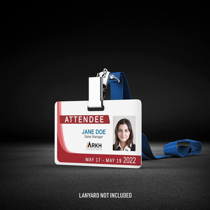 Avery Durable Wide ID Badges for Lanyards, Laser Printable on Both Sides, Blank White, 80 Total, 3.375" x 2.125" (61611)