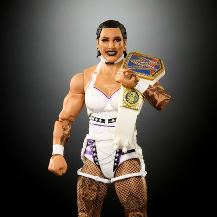 Mattel WWE Elite Figure and Accessories, Series #110 Rhea Ripley 6-Inch Collectible Figure and Accessories with 25 Points of Joint and Interchangeable Hands