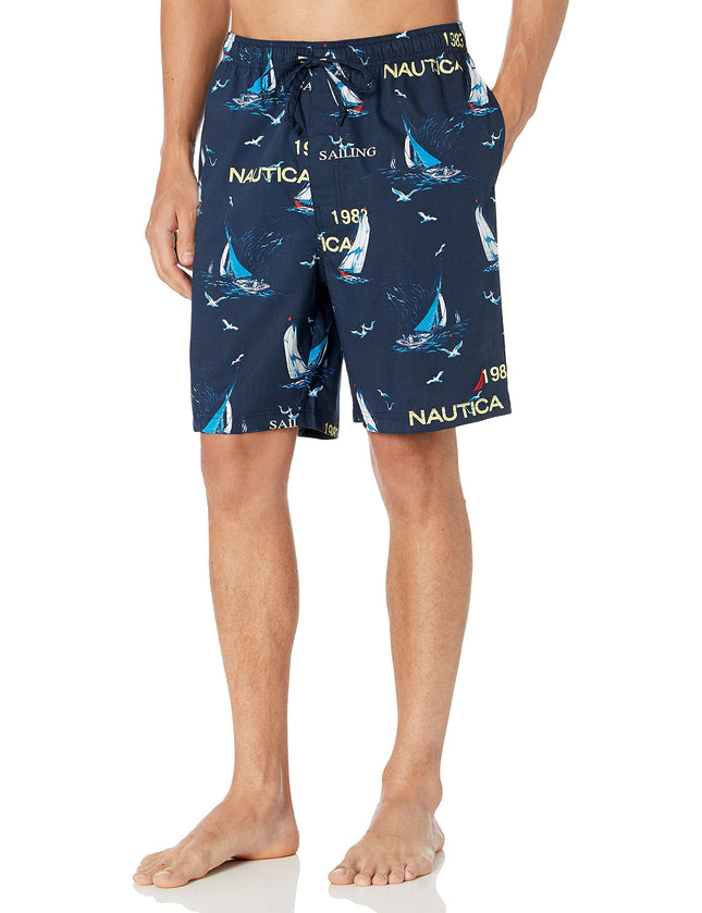 Nautica Men's Soft Woven 100% Cotton Elastic Waist
