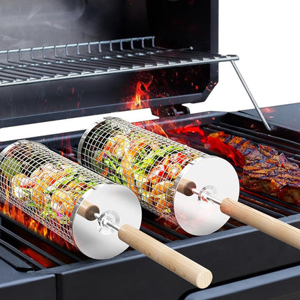 Rolling Grill Basket, BBQ Accessories Tools, Outdo