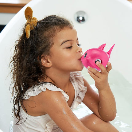 ZURU Baby Shark Bath Toy Silicone Fin - Pink - Singing bath toy