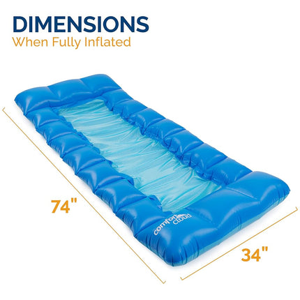 Swimways Comfort Cloud Pool Lounger with Fast Inflation & Headrest Pillow, Oversized Inflatable Pool Floats for Adults