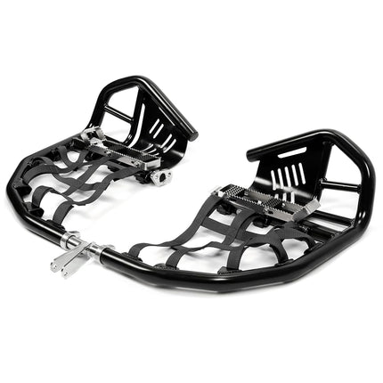 ALMULOO Nerf Bars Foot Pegs with Heel Guard, Compatible with 1999-2024 Honda 400EX 400X (Black Nerfs & Black Nets)