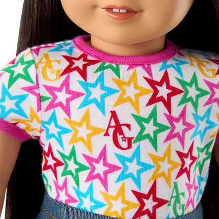 American Girl Truly Me 18-inch Doll #130 with Brown Eyes, Straight Black-Brown Hair, Light-to-Medium Skin, for Ages 6+