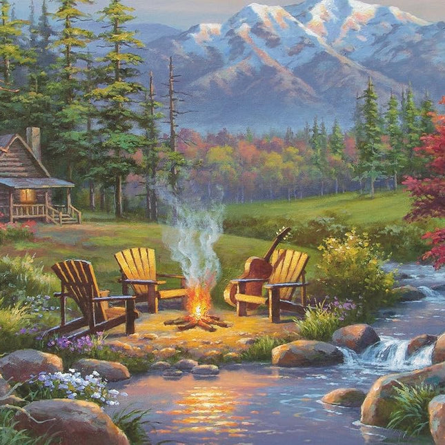 Ravensburger 82093 Great Outdoors Puzzle Series: Riverside Livingroom | 300 PC Puzzles for Adults � Every Piece is Unique, Softclick Technology Means Pieces Fit Together, Green