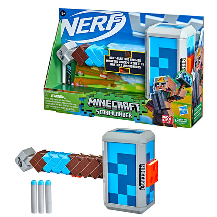 Nerf Minecraft Stormlander Hammer Dart Shooter 3 D