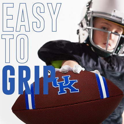 Franklin Sports Kentucky Wildcats - Kentucky Wildcats Junior Football - PVC Football with Embossed Team Logos - College NCAA Official Licensed Product