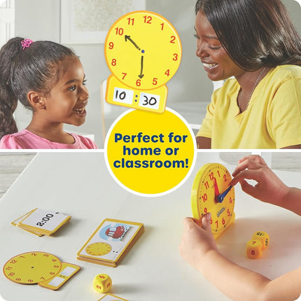Learning Resources Time Activity Set, Ages 5–7, Teaching Time Toy, Learn to Tell Time, Homeschool Clock Kit, Analogue & Digital Activities