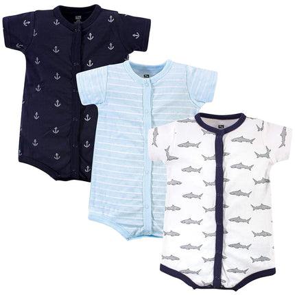 Monos de algodón Hudson Baby unisex para bebé, Tiburón gris, 3-6 meses