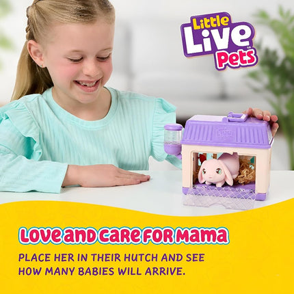 LLP Little Live Pets Mama Surprise Minis Bunny, Reveals 2-4 Babies