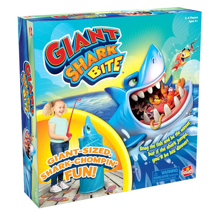 Goliath Games Giant Shark Bite: Snag the Fish and Be The Winner! | Kids Party Action Games | For 2-4 Players | Ages 4+