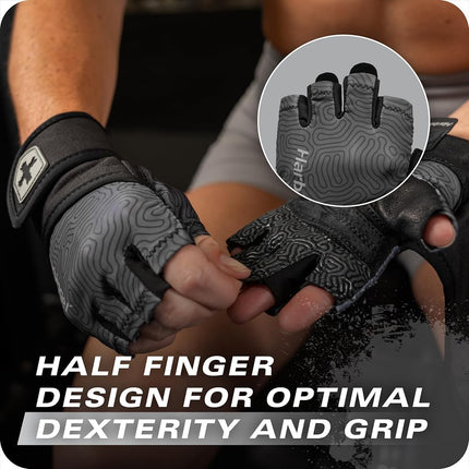 Harbinger Pro Wristwrap Gloves 3.0 - Enhanced Grip, Superior Wrist Support, Breathable Stretch Lycra, Durable Leather Palm, Women's