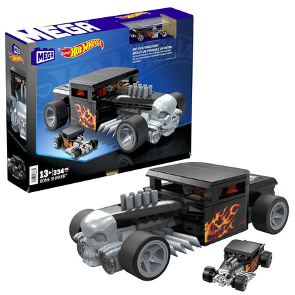 MEGA Hot Wheels Race Car Building Toys Set, Bone S