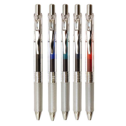 Bolígrafo Pentel Knock Energel sin tinta, punta de aguja de 0,5 mm (tinta negra) BLN75TL-A