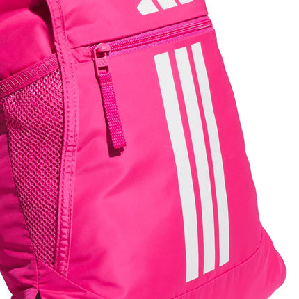 adidas Alliance Sackpack, Drawstring Backpack, Lightweight Small Gym Bag for Women and Men, Team Shock Pink 2/White, One Size, Alliance Sackpack – Drawstring Backpack Small Bag for Men and Women