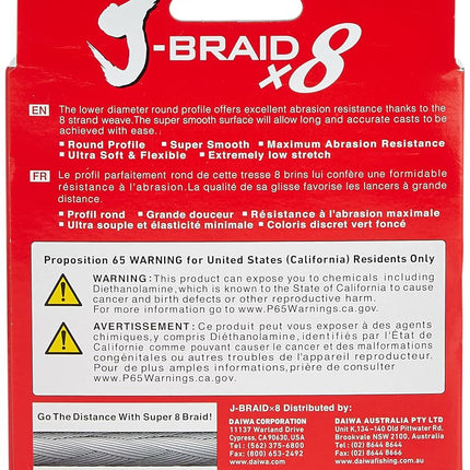 J-BRAIDX8, Filler Spool, Chartreuse, Mono Dia.= 8lb.