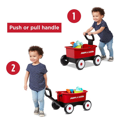 Radio Flyer Push & Pull Walker Wagon with Garden Tools, Ages 1-4