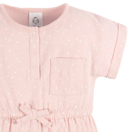 Gerber - Conjunto de mamelucos de manga corta y sin mangas para bebé niña, conchas, 12 meses