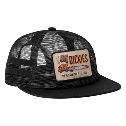 Dickies Gorra de Malla Completa con Parche Tejido Negra