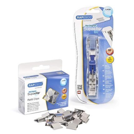 Rapesco Supaclip 60 Kit with Dispenser and 100 Sta