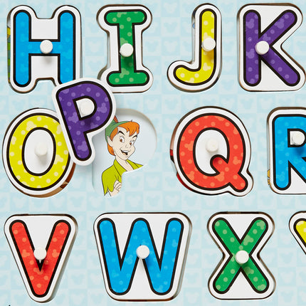 Puzle de clavijas de madera del abecedario de los clásicos de Disney de Melissa & Doug