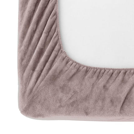 Elegant Comfort Luxuriously Soft 4-Piece Velvet Plush Flannel Sheet Set - Premium Quality - Cozy Warm, Anti-Static, Non Pilling Fuzzy Velvet Flannel Fleece Deep Pocket Sheet Set - Twin, Taupe