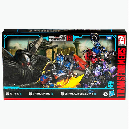 Transformers Toys Studio Series Revenge of The Fallen 15th Anniversary Autobot Multipack, Optimus Prime, Jetfire, Chromia, Elita-1, Arcee, 5 Action Figures, Ages 8+ (Amazon Exclusive)