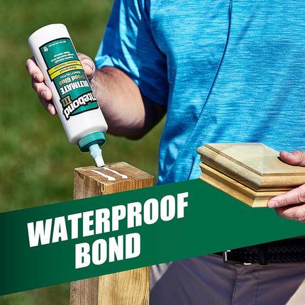 Titebond 1412 Ultimate Indoor Outdoor Wood Glue Waterproof 4oz, Brown