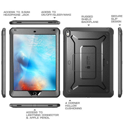 SUPCASE Case Compatible with iPad Pro 9.7 inch 2016, [Unicorn Beetle PRO Series] Full-body Rugged Protective Case with Built-in Screen Protector (Black/Black)