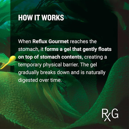 Reflux Gourmet - Alivio totalmente natural para la acidez estomacal y terapia para el reflujo ácido, proporciona alivio del reflujo - Suplemento natural para ERGE, LPR, considerado seguro para niños y mujeres embarazadas - Rescate de vainilla y caramelo