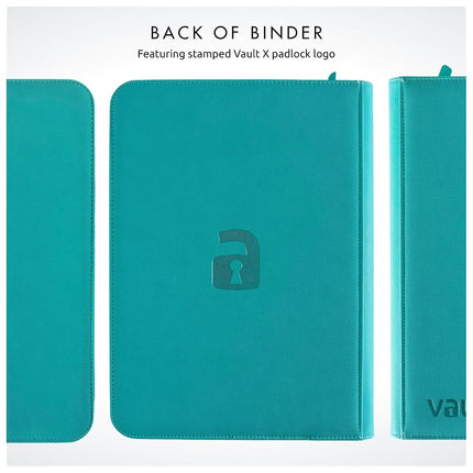 Vault X 4 Pocket Zip Trading Card Binder 160 Cards Exo-Tec (Teal)