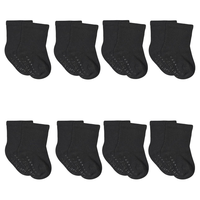 Gerber Baby 8-Pack Wiggle-Proof Jersey Crew Socks,