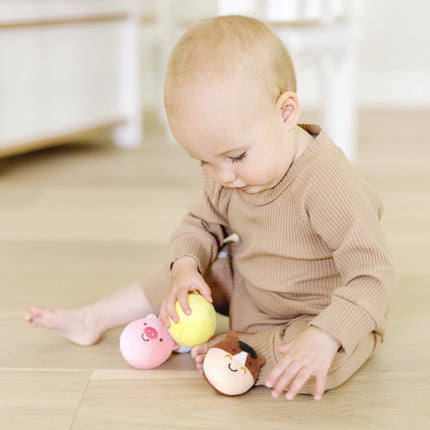 Lot de 2 jouets pour bébés et tout-petits Melissa & Doug Rollables Safari et Animaux de la ferme