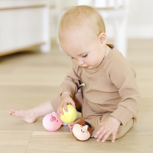 Lot de 2 jouets pour bébés et tout-petits Melissa & Doug Rollables Safari et Animaux de la ferme