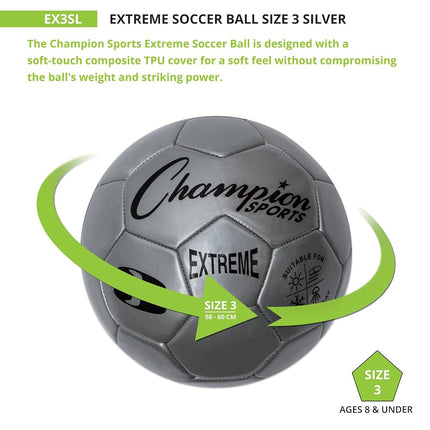Champion Sports EX5BL Extreme Soccer Ball Size 5 Blue