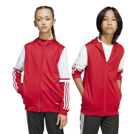 Adidas Unisex Child SQUADRA25 Hoody Kids, Red / white, XL
