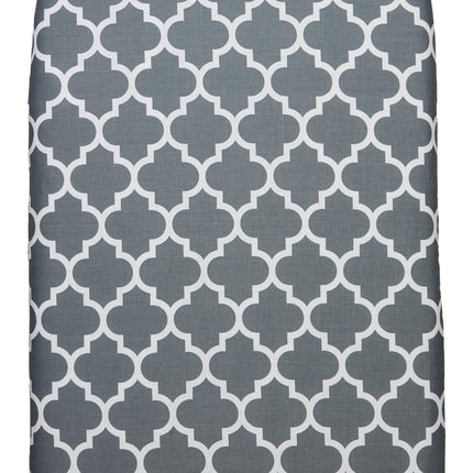 Ironing Board Cover and Pad (Grey Lattice), 100% Cotton with Ultimate Double Padding by Seymour Home Products; Fits Full Size Board | Stain and Scorch Resistant; Elastic Edge | Laundry Accessories