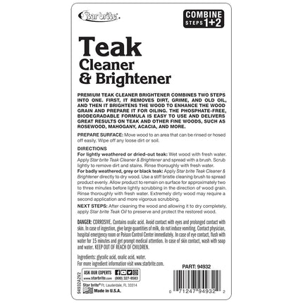 STAR BRITE One Step Teak Cleaner & Brightener - 32 OZ (094932), White