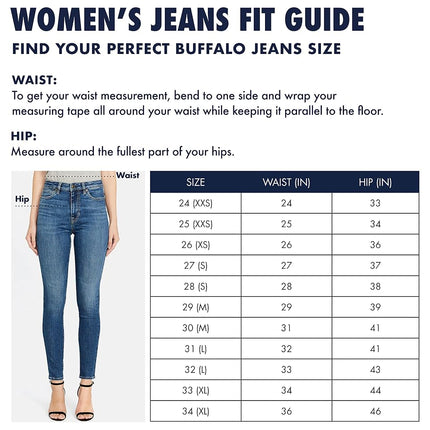 Buffalo David Bitton Women's Addie High Rise Wide Leg Jeans, Indigo Contrast, 28