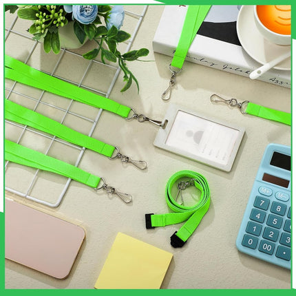 Patelai 120 Pcs Breakaway Lanyards with J Hook, Fluorescent Green