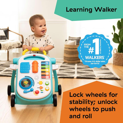 Baby Einstein, Musical Mix ‘N Roll 4-in-1 Activity Walker and Table, Educational Push Along Toy, 4 Languages, 100+ Melodies and Phrases, Ages 6 Months +