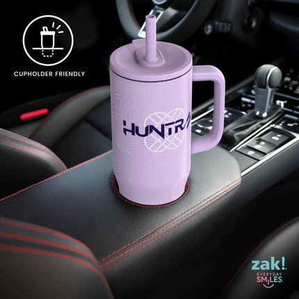 Zak Designs Kpop Demon Hunters Gobelet de voyage Sutton pour les déplacements, 887 ml en acier inoxydable avec isolation sous vide, paille en silicone et poignée de transport pour boissons froides (Huntrix)