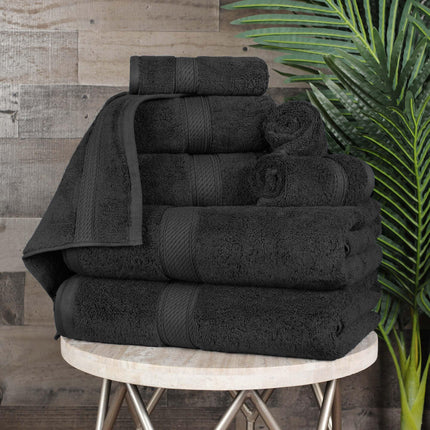 Superior Egyptian Cotton Pile 8 Piece Towel Set, I