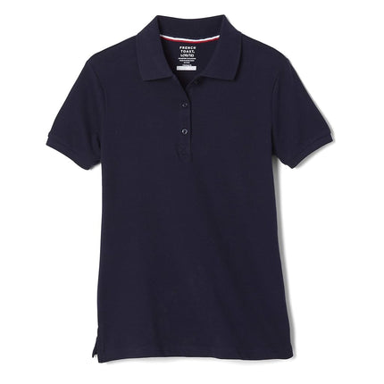 French Toast girlsSA9403Short Sleeve Stretch Pique Polo School Uniform Polo Shirt - Blue -