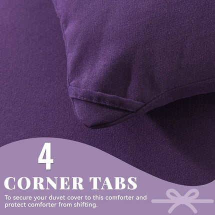 Down Alternative Comforter Purple King Size - All Season Duvet Insert