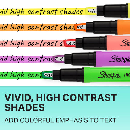 Marcador Sharpie Clear View con punta de cincel transparente, varios colores, 12 unidades
