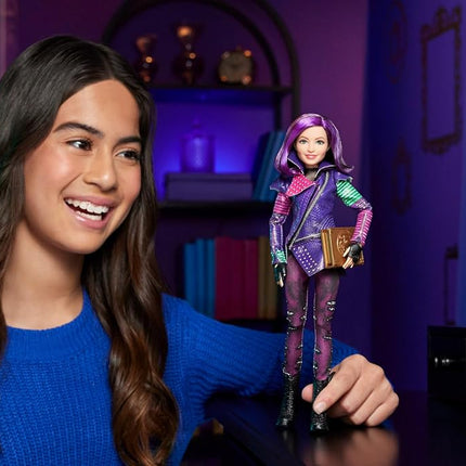 Mattel Descendants Mal Isle of the Lost Tenth Anniversary Fashion Doll with Removable Outfit, Accessory & Bendable Joints, Inspired by the Movies, JFG74, 11 in