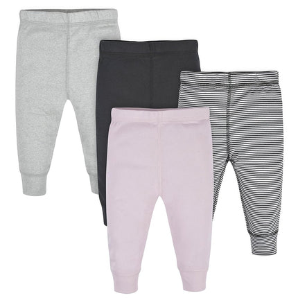Gerber Baby Girls' Multi-Pack Active Pants Set, Pink Stripe, 3-6 Months